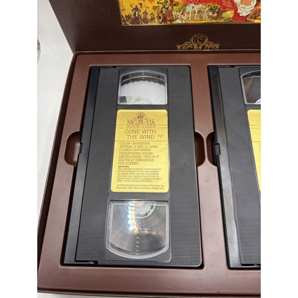 Gone With The Wind MGM Home Video 2 Tape VHS Deluxe Edition Box Set 1985 - Picture 4 of 5